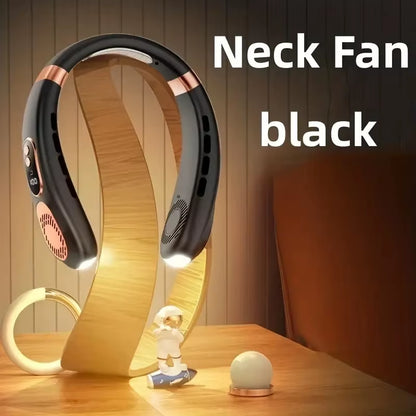 Personal Fan with LED Indicator, USB-C Charging, Long-Lasting 4000Mah Battery, Hands Free Bladeless Fan with 5 Adjustable Speeds